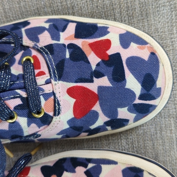 Keds Kate Spade Collab Sneakers Patriotic Red Blue Hearts Metallic Laces 5.5 - Picture 6 of 13